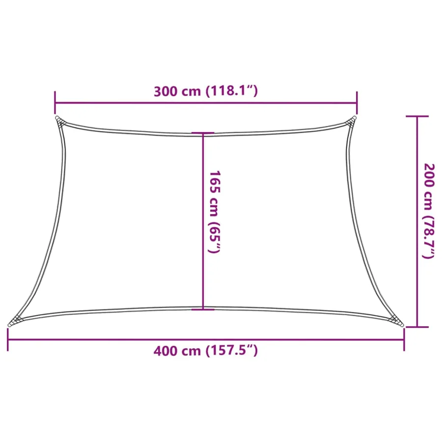 Voile d'ombrage 160 g/m² Marron 3/4x2 m PEHD - 10