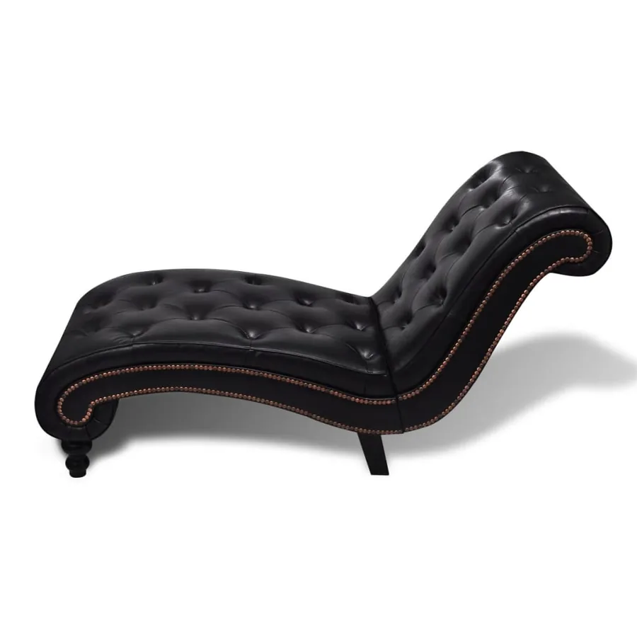 Chaise longue Marron Similicuir - 3