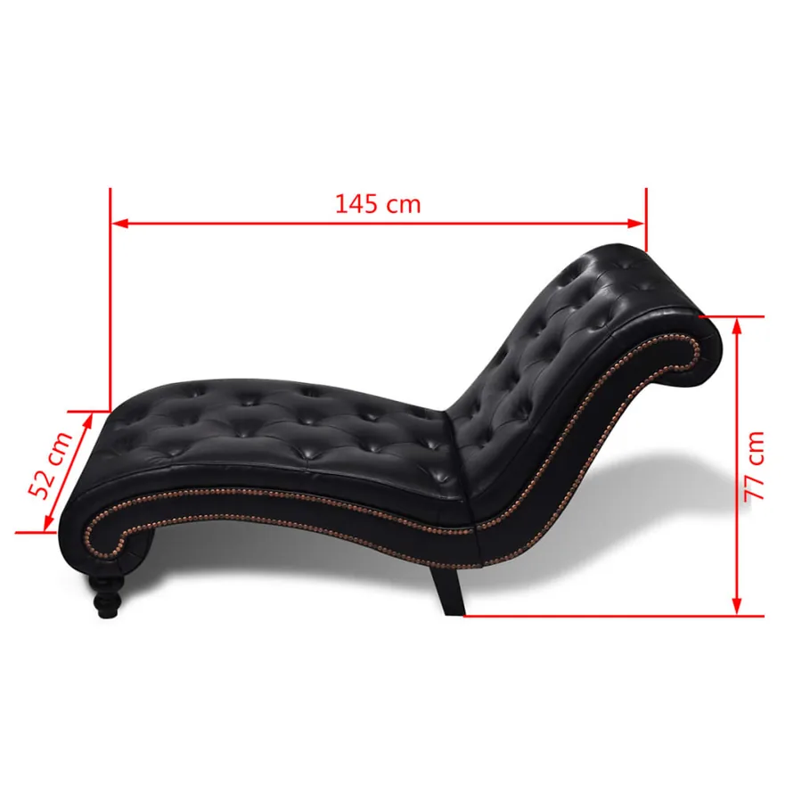 Chaise longue Marron Similicuir - 6