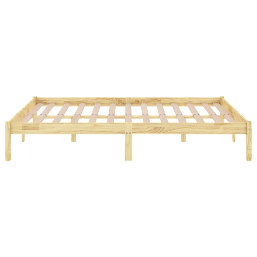 Cadre de lit sans matelas bois massif - 5