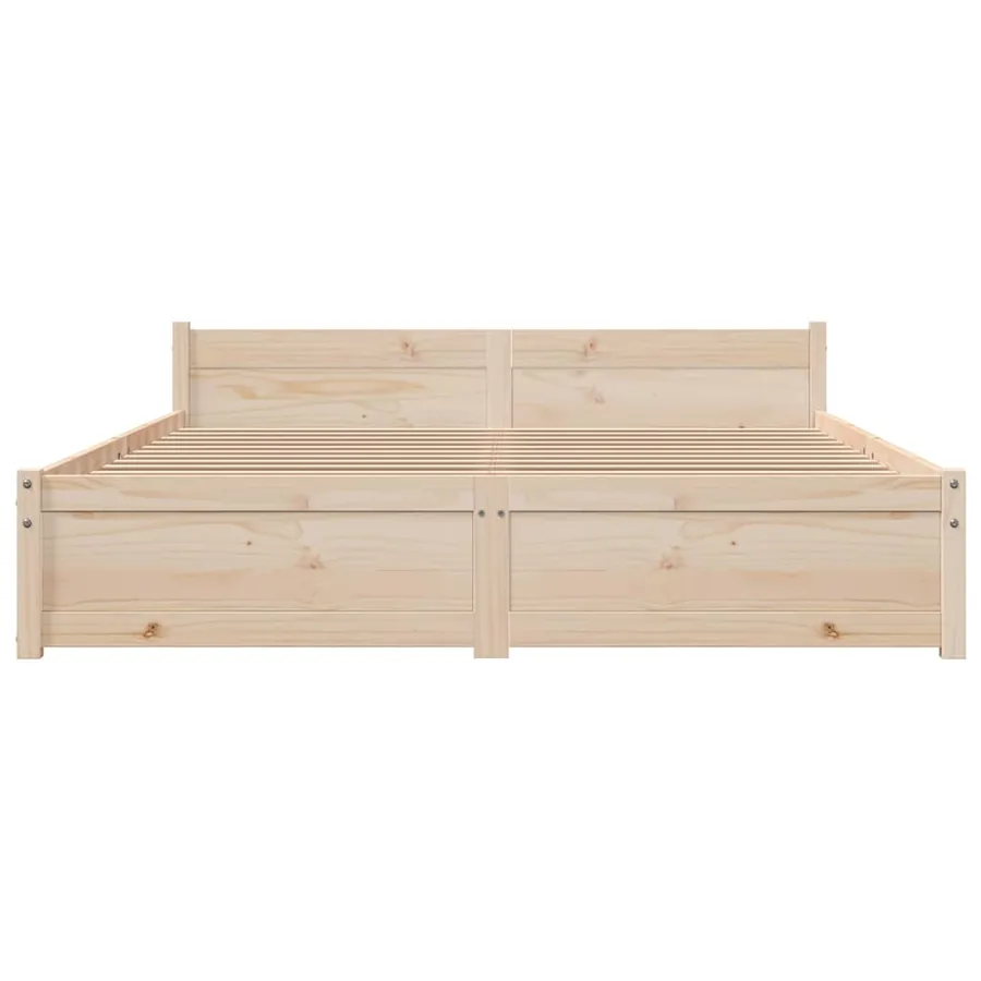 Cadre de lit sans matelas bois massif 160x200 cm - 4