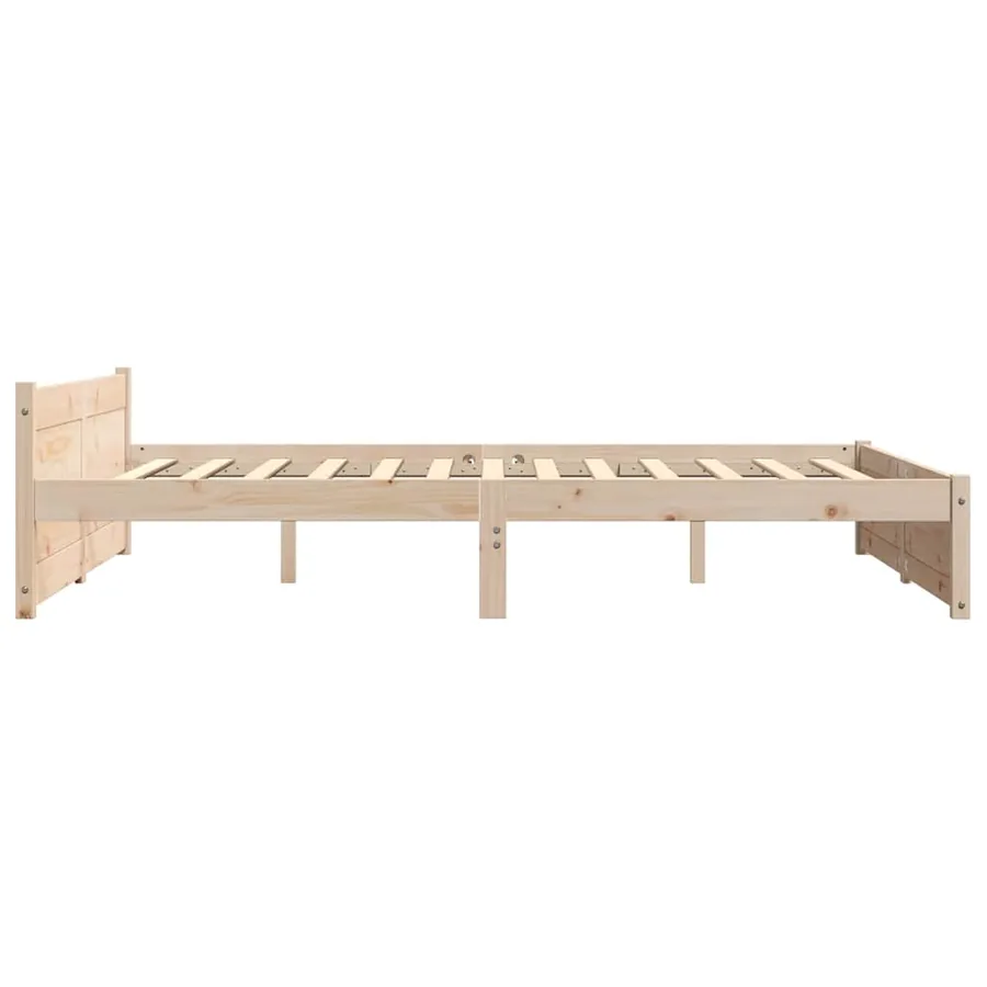 Cadre de lit sans matelas bois massif 160x200 cm - 5