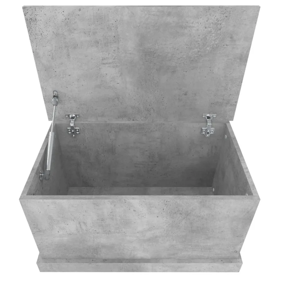 Boîte de rangement gris béton 70x40x38 cm bois d'ingénierie - 7