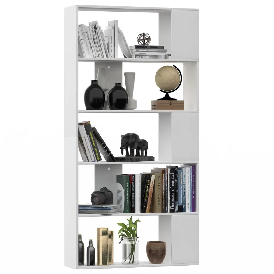 Bibliothèque/Séparateur de pièce Blanc Bois d'ingénierie - 3