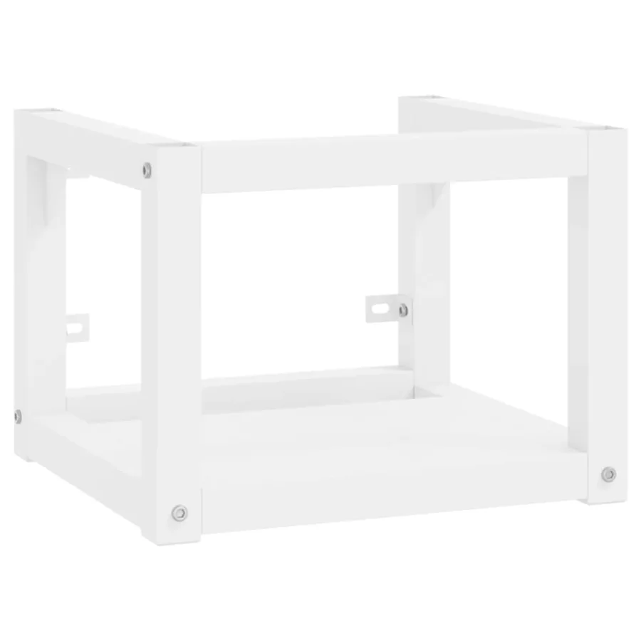 Cadre de lavabo de salle de bain vasque à encastrer Blanc Fer - 3