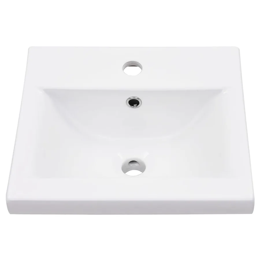 Cadre de lavabo de salle de bain vasque à encastrer Blanc Fer - 6