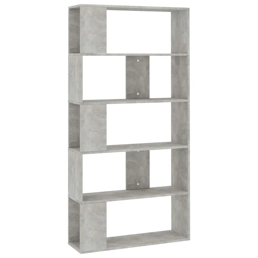 Bibliothèque/Séparateur de pièce Gris béton Bois d’ingénierie - 2