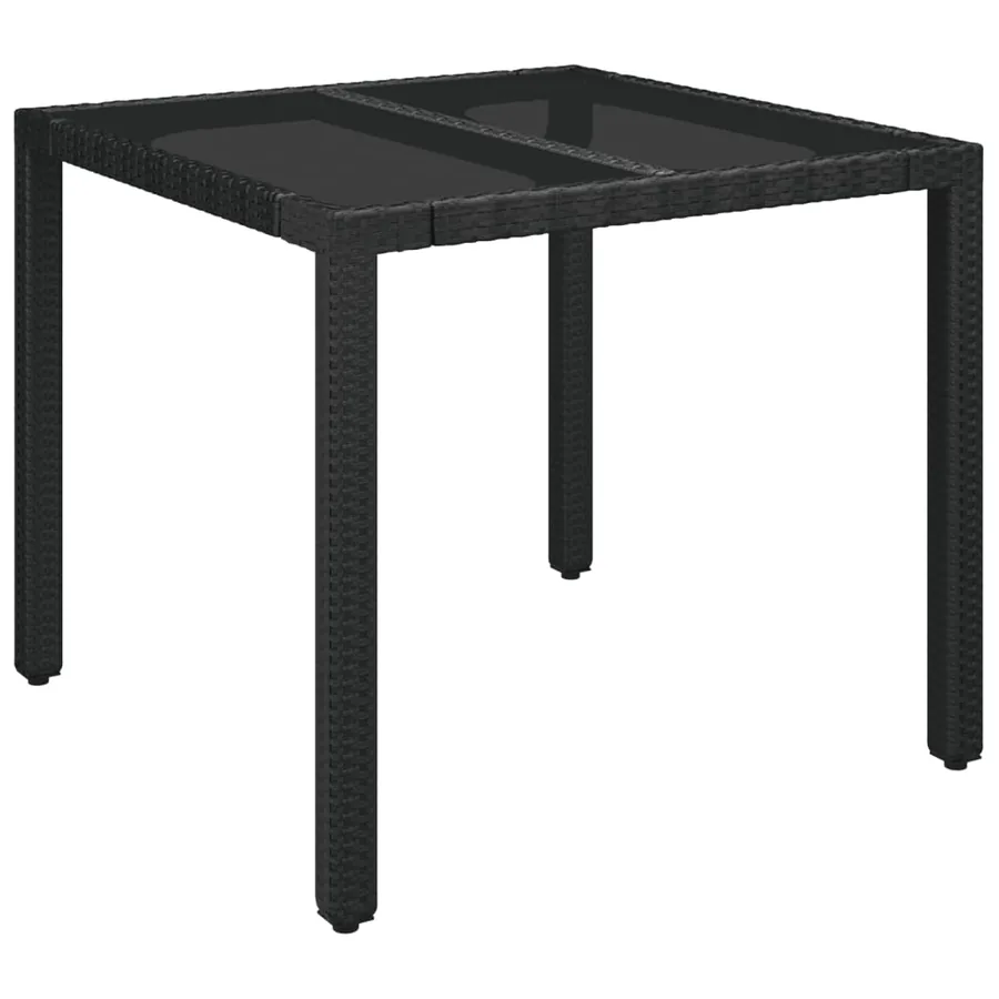 Ensemble à manger de jardin avec coussins 3 pcs Noir - 7