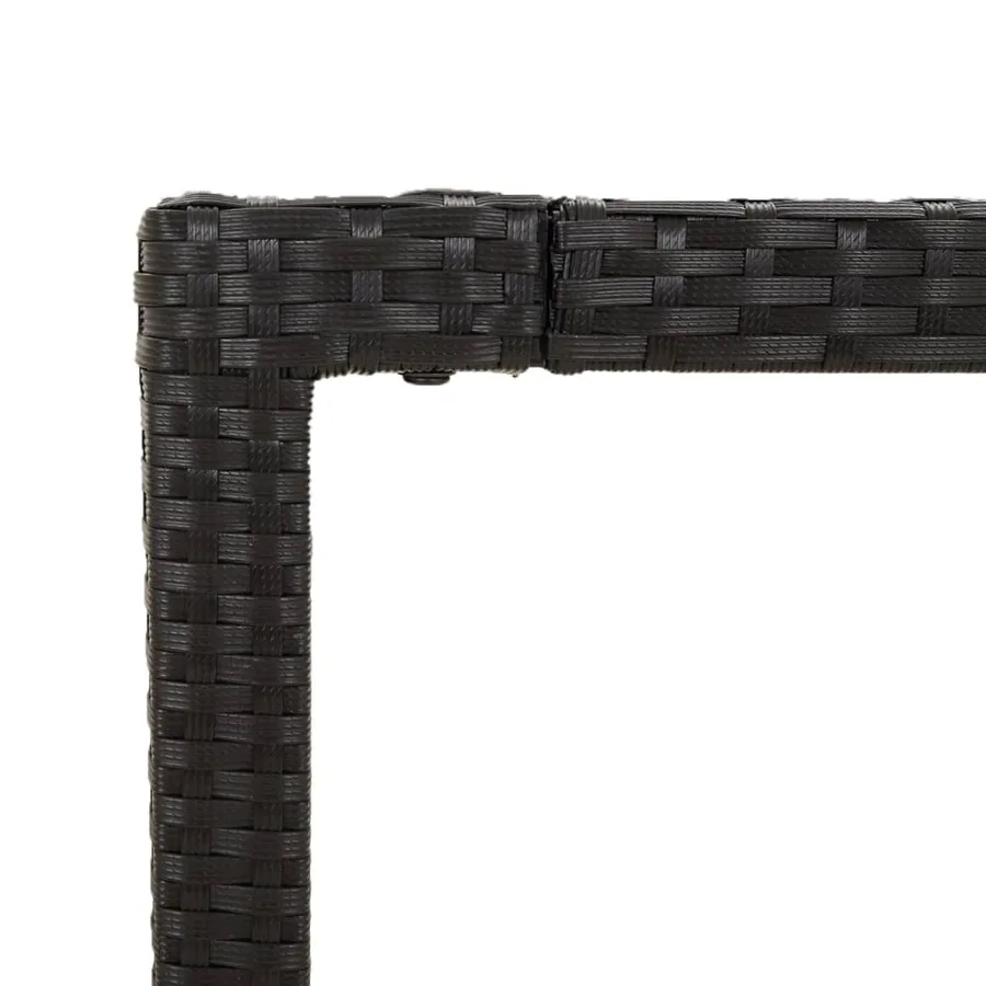Ensemble à manger de jardin avec coussins 3 pcs Noir - 9