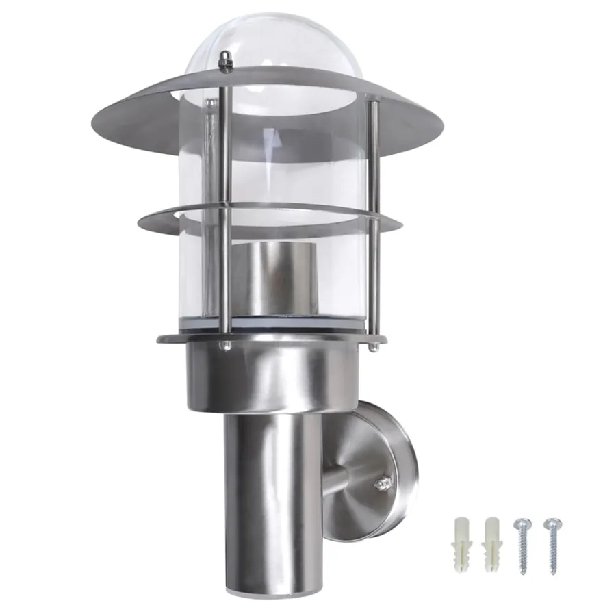 Lampe murale LED de patio Acier inoxydable - 4