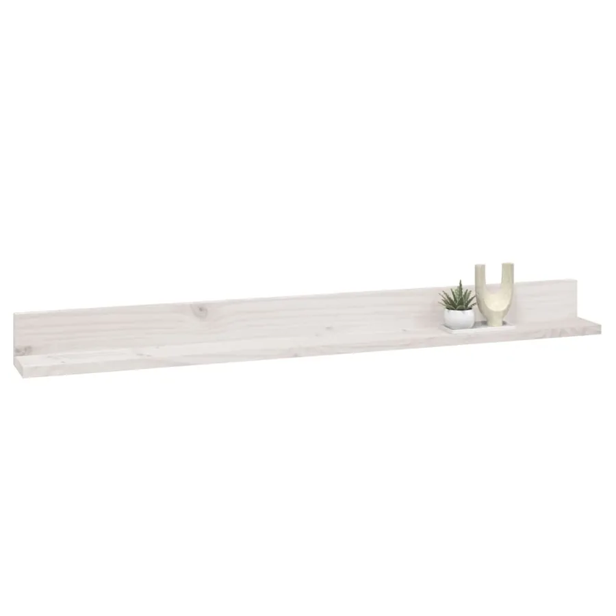 Étagères murales 2 pcs Blanc 110x11x9 cm Bois de pin massif - 6