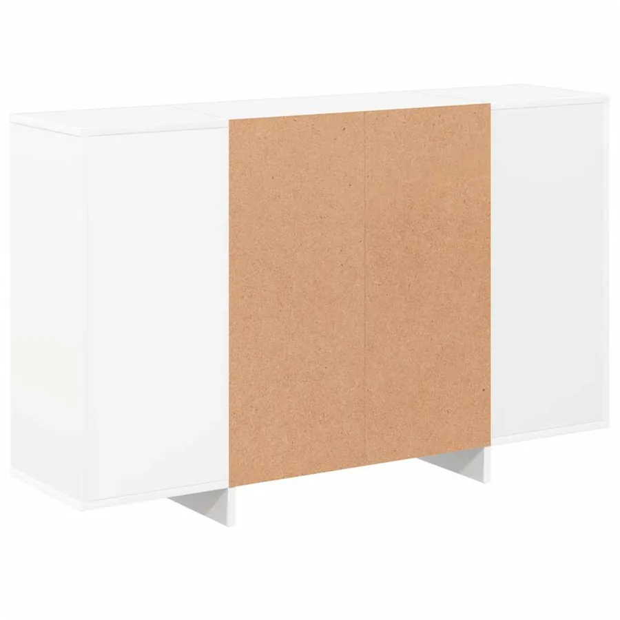 Buffet blanc 120x30x75 cm bois d'ingénierie - 7