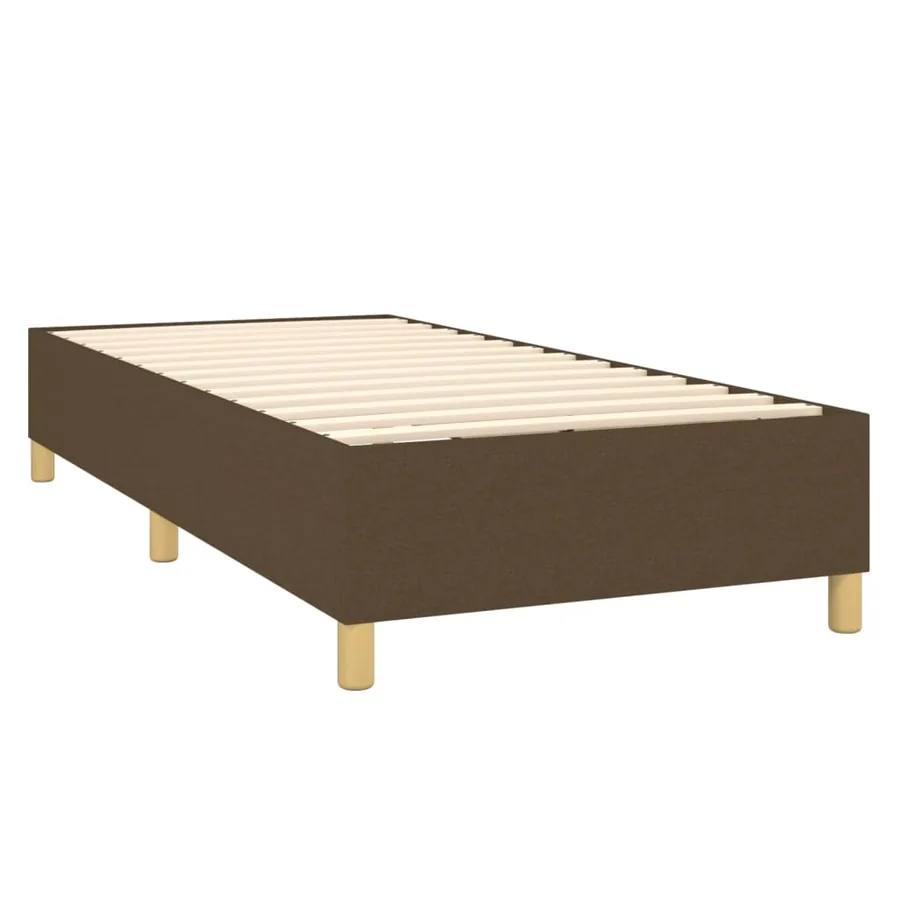 Sommier à lattes de lit matelas et LED Marron foncé 100x200cm - 5