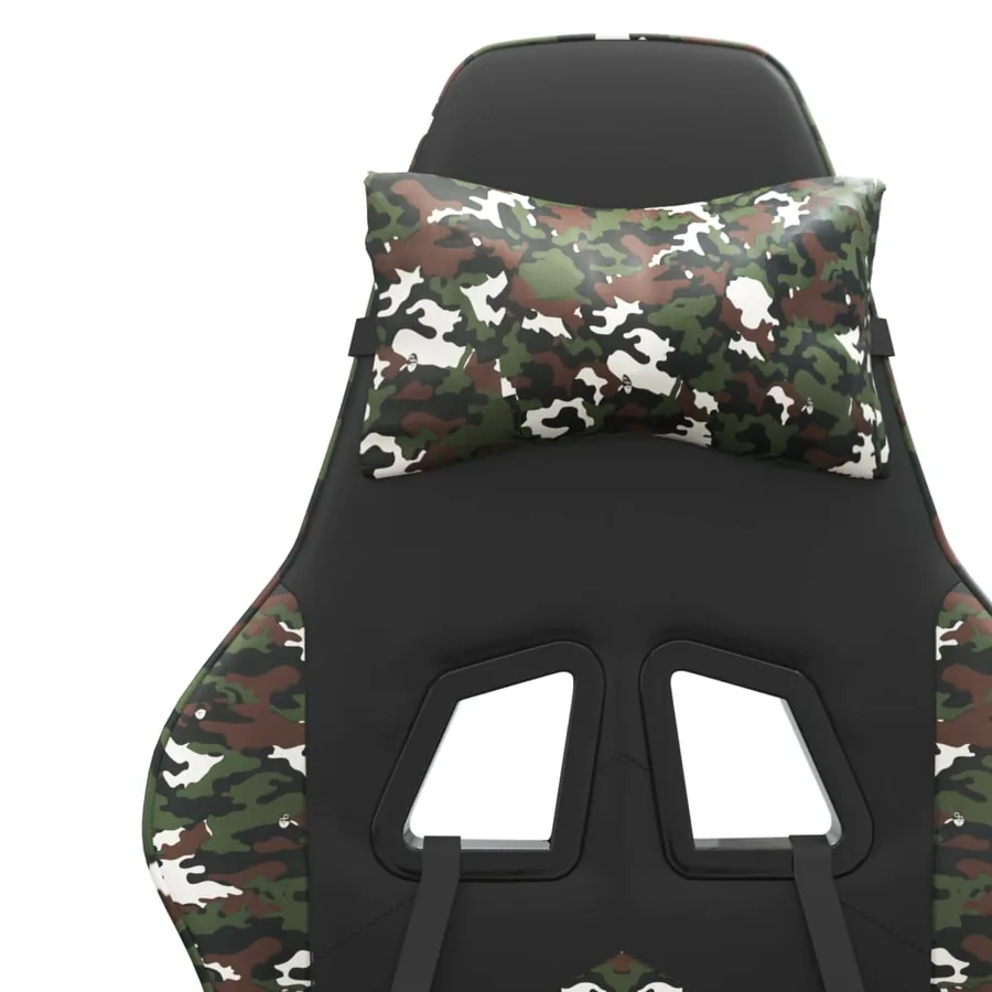 Chaise de jeu Noir et camouflage Similicuir - 11