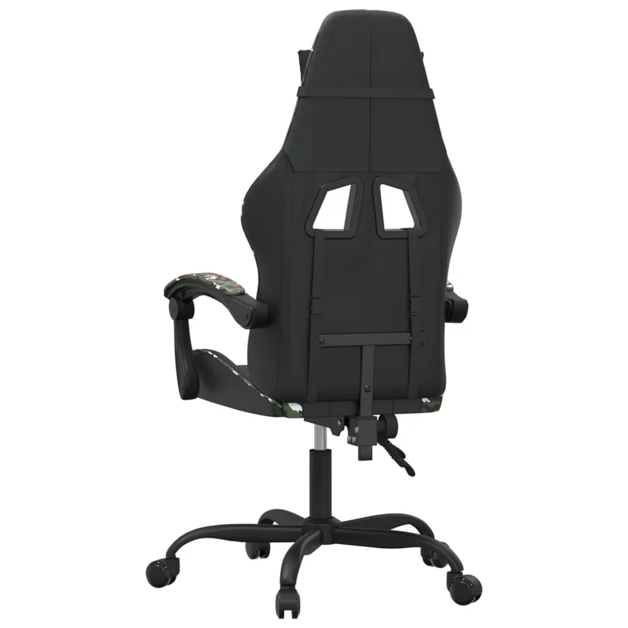Chaise de jeu Noir et camouflage Similicuir - 5