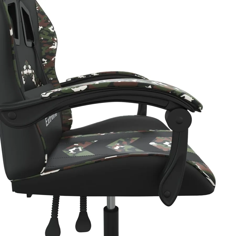 Chaise de jeu Noir et camouflage Similicuir - 9