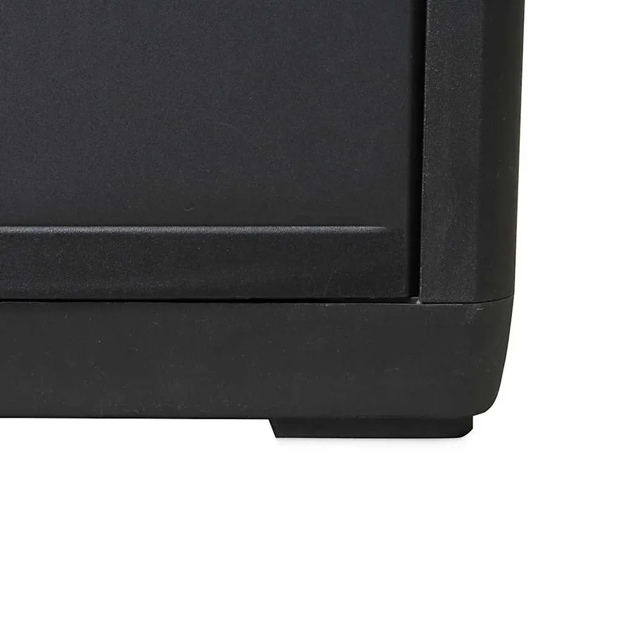 Armoire de rangement de jardin avec 3 étagères Noir - 8