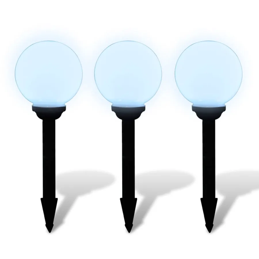 Lampes d'allée à LED 3 pcs 20 cm avec piquet de sol - 3