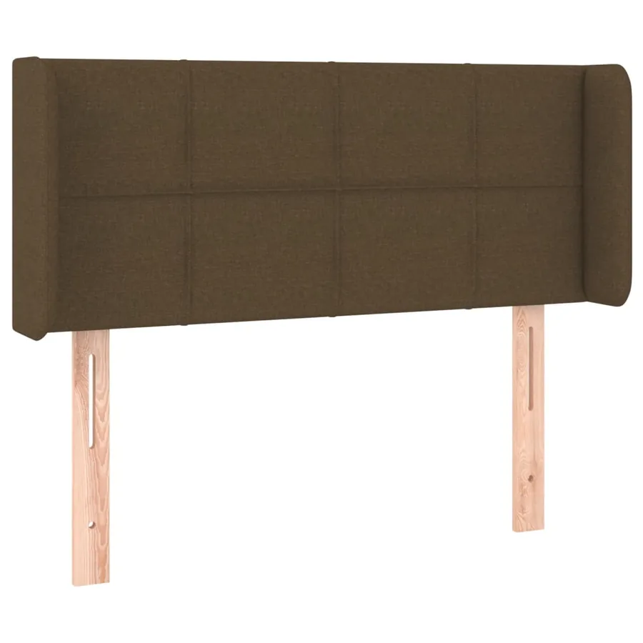 Tête de lit à LED Marron foncé 83x16x78/88 cm Tissu - 3