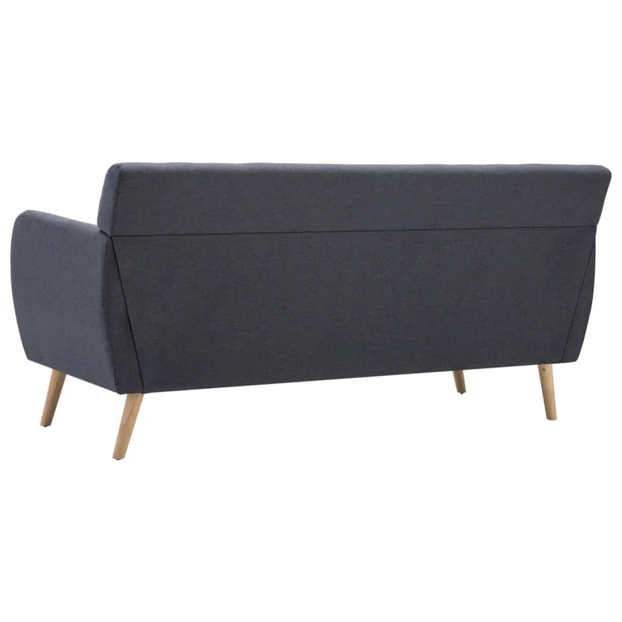 Canapé à 3 places Revêtement en tissu 172x70x82 cm Gris foncé - 5