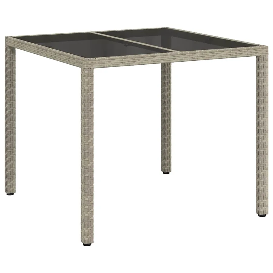 Table de Jardin Gris 90 x 90 x 75 cm polyrotin - 2
