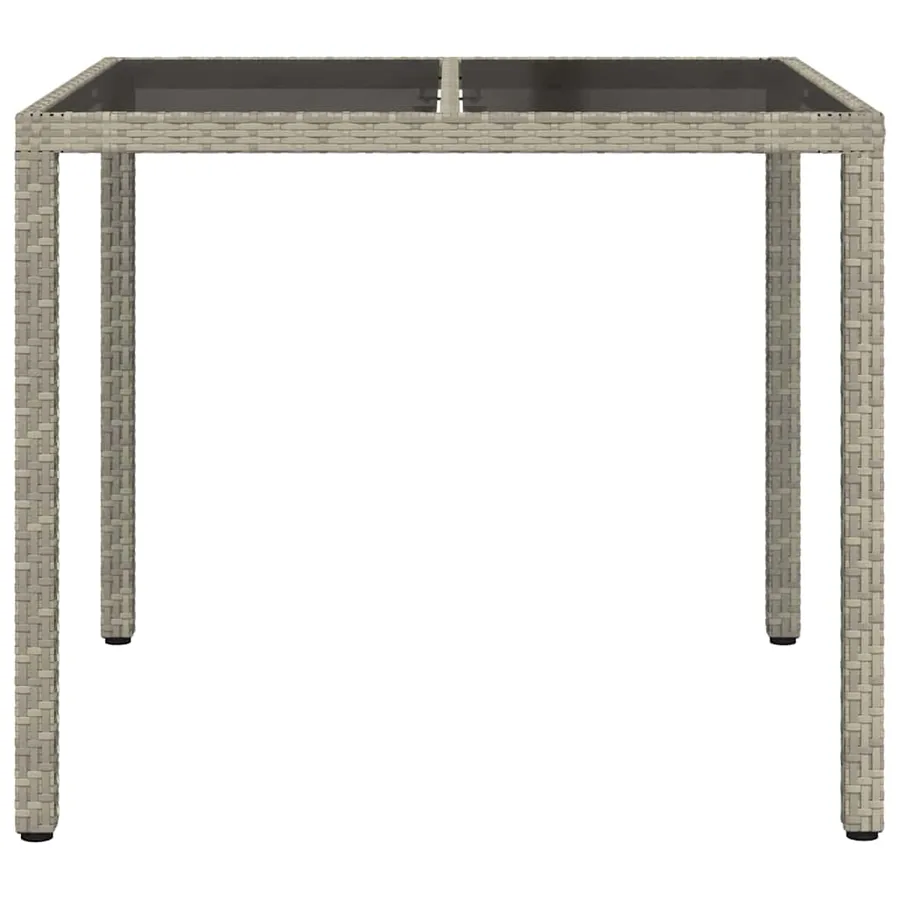 Table de Jardin Gris 90 x 90 x 75 cm polyrotin - 3