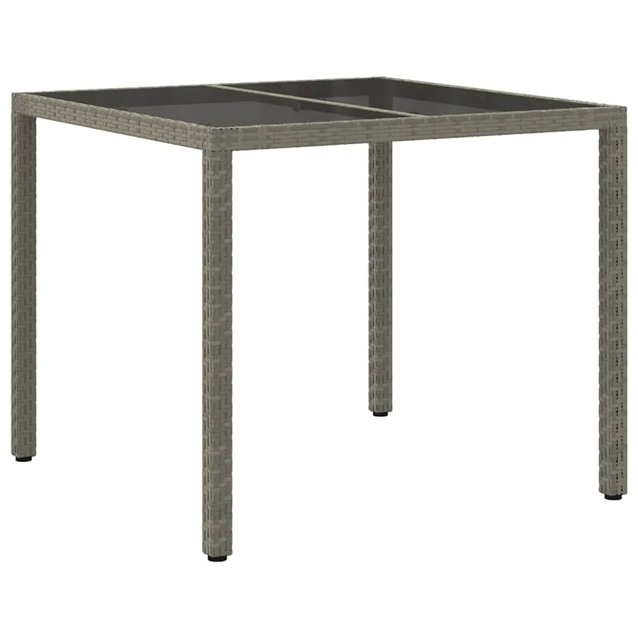 Table de Jardin Gris 90 x 90 x 75 cm polyrotin - 5