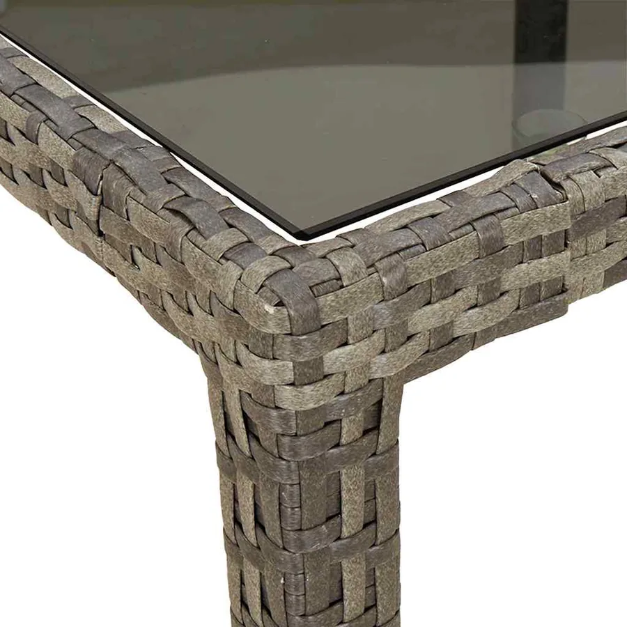 Table de Jardin Gris 90 x 90 x 75 cm polyrotin - 6
