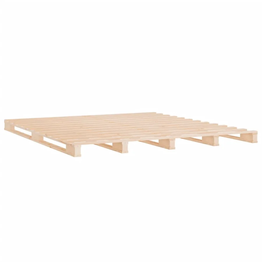 Lit de palette 135x190 cm Bois de pin massif Double - 4