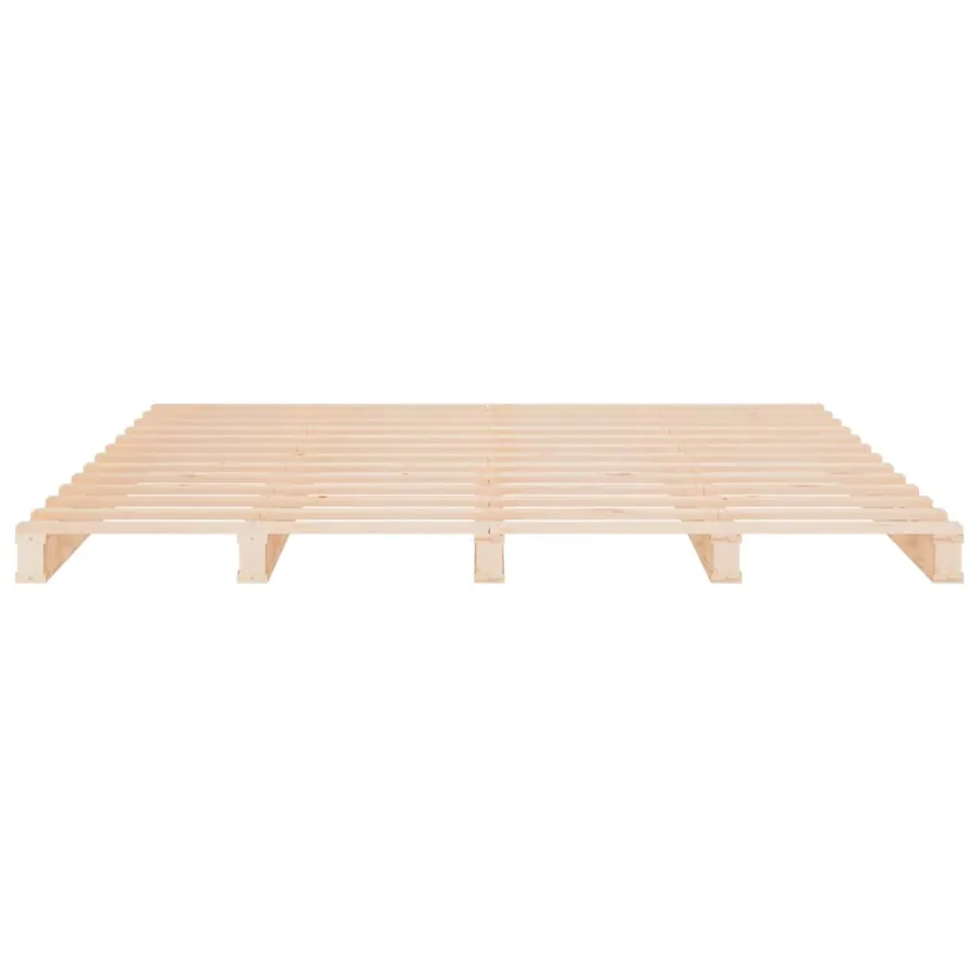 Lit de palette 135x190 cm Bois de pin massif Double - 5