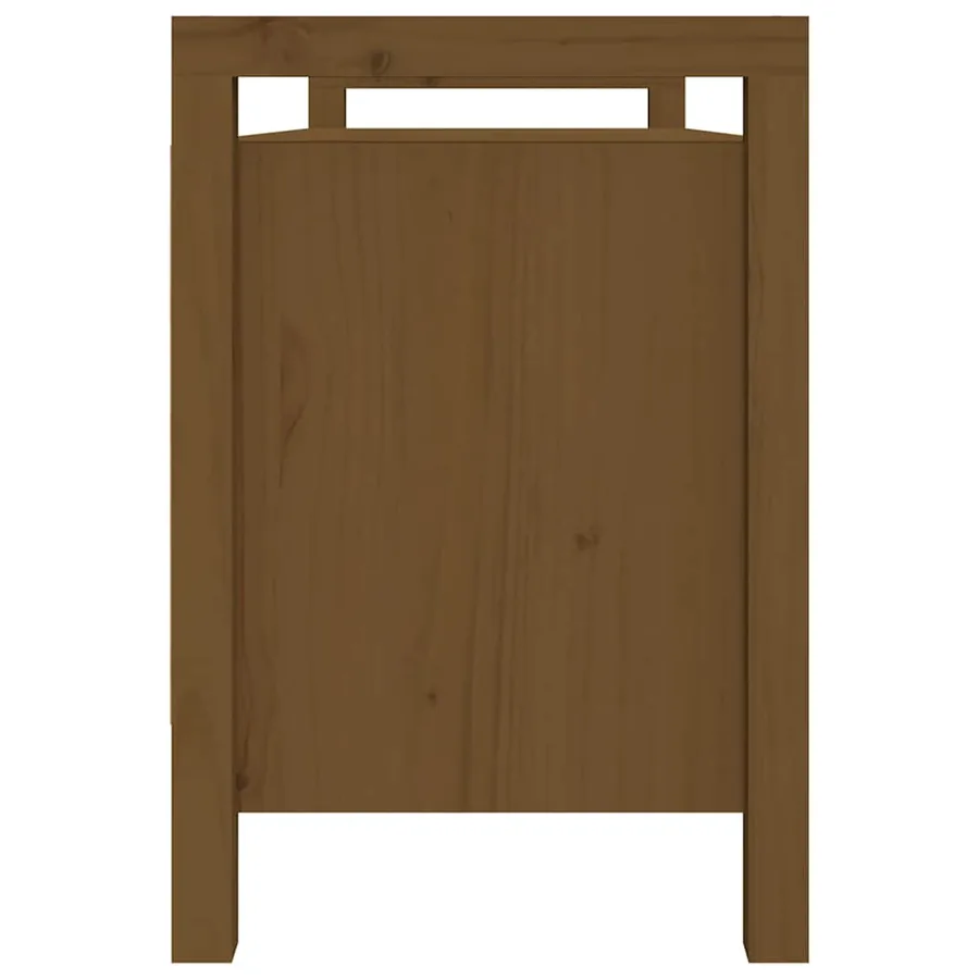 Banc d'entrée Marron miel 110x40x60 cm Bois de pin massif - 4