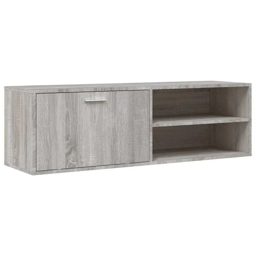 Meuble TV sonoma gris 120x34x37 cm bois d'ingénierie - 2