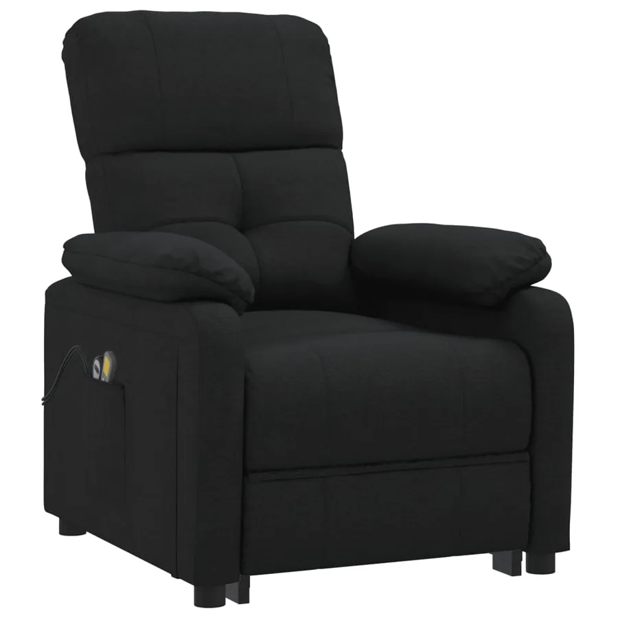 Fauteuil électrique de massage Noir Tissu - 3