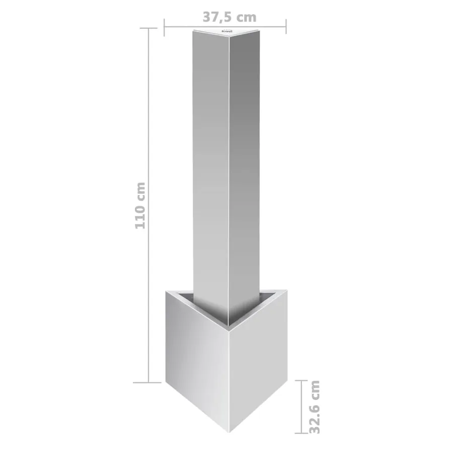 Fontaine de jardin Argenté 37,7x32,6x110 cm Acier inoxydable - 11