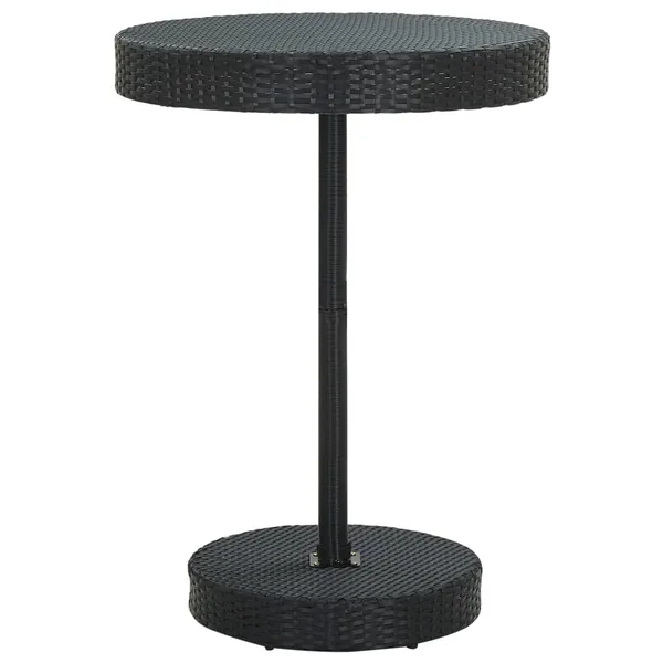 Table de jardin Noir 75,5x106 cm Résine tressée