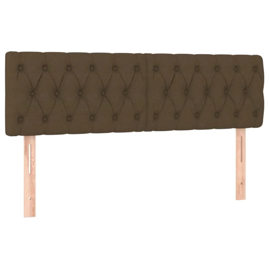 Tête de lit à LED Marron foncé 160x7x78/88 cm Tissu - 4