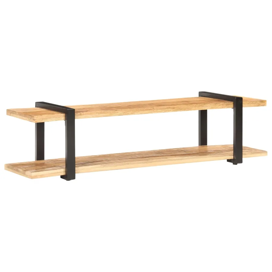 Meuble TV 160x40x40 cm Bois massif de manguier brut - 10