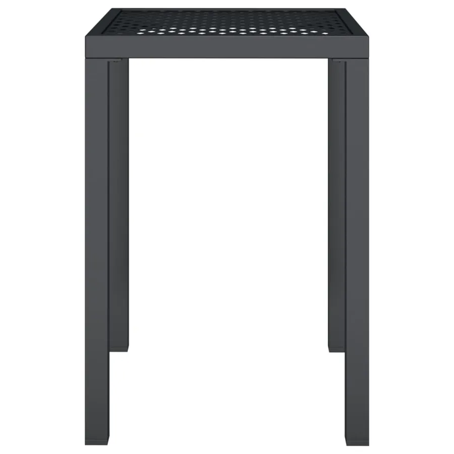 Table de jardin anthracite 50x50x72 cm acier - 3