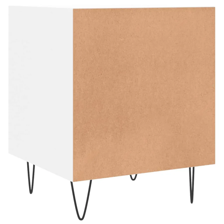 Tables de chevet 2 pcs blanc 40x40x50 cm bois d’ingénierie - 10