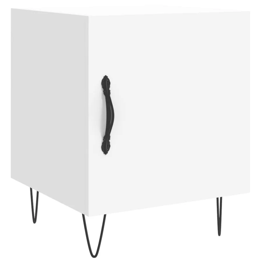 Tables de chevet 2 pcs blanc 40x40x50 cm bois d’ingénierie - 5