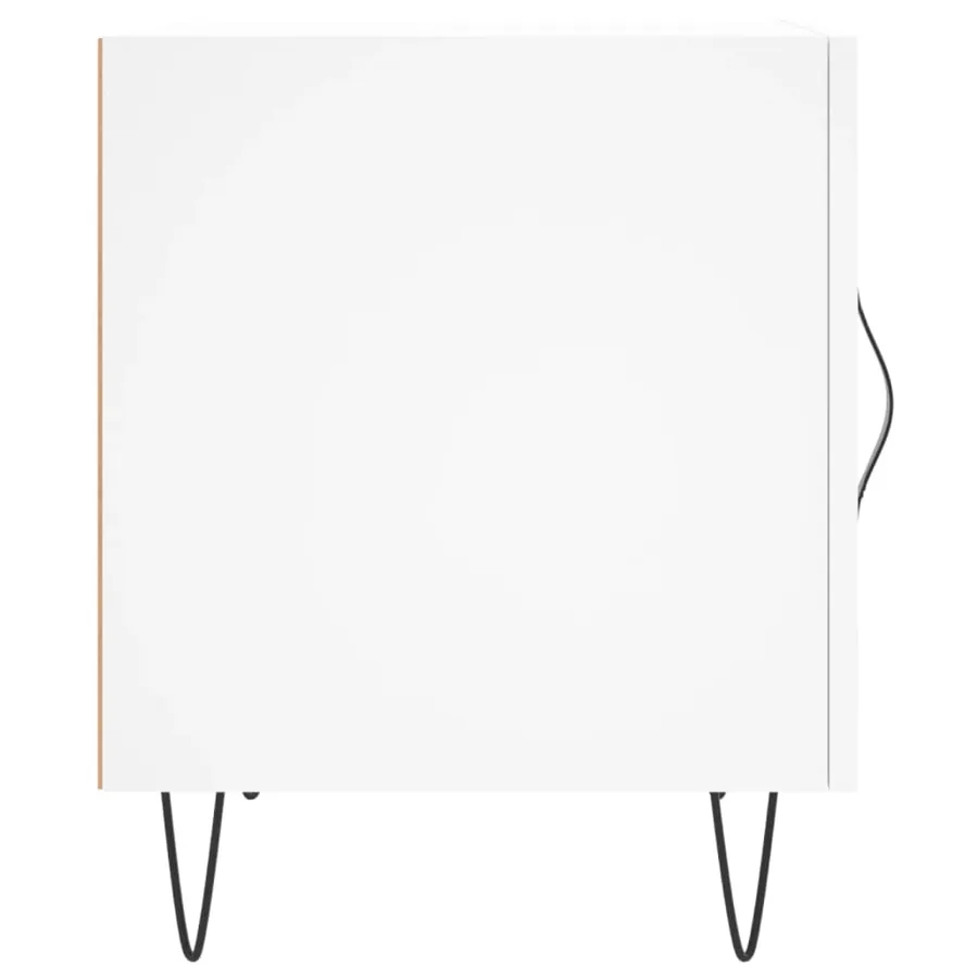 Tables de chevet 2 pcs blanc 40x40x50 cm bois d’ingénierie - 7