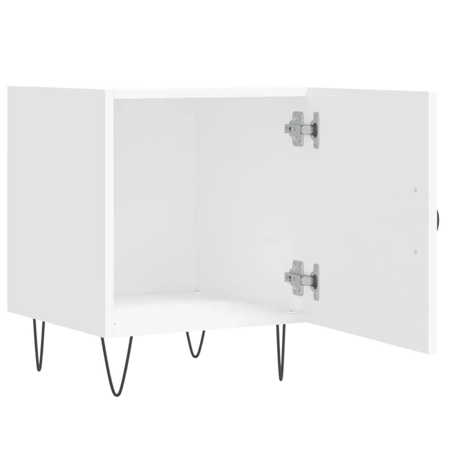 Tables de chevet 2 pcs blanc 40x40x50 cm bois d’ingénierie - 8