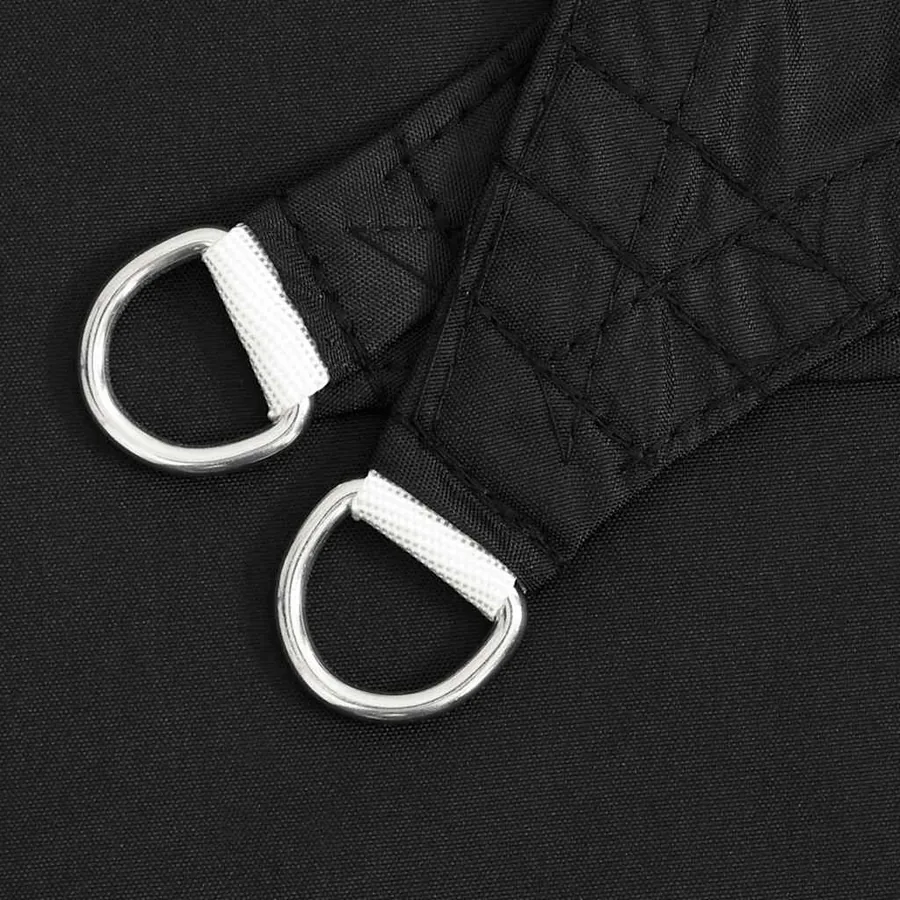 Voile de parasol tissu oxford triangulaire 2,5x2,5x3,5 m noir - 5