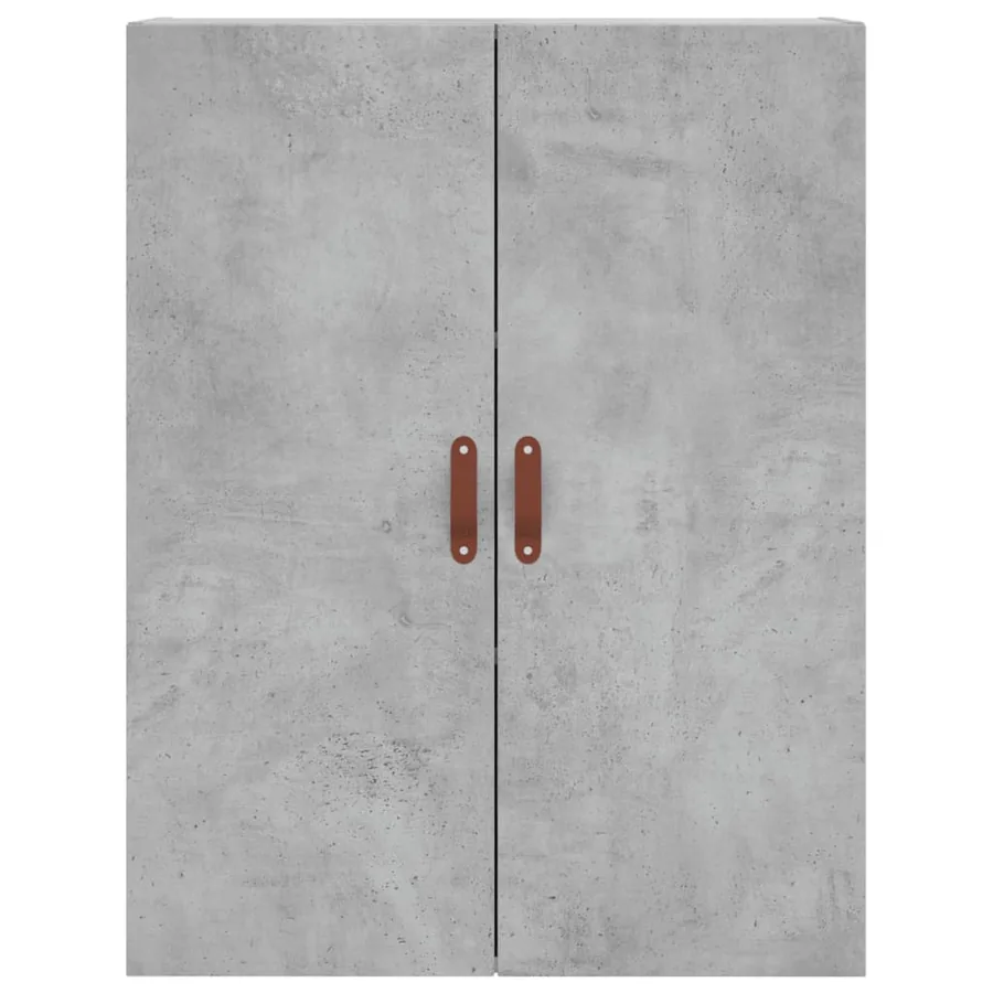 Buffet haut Gris béton 69,5x34x180 cm Bois d'ingénierie - 6