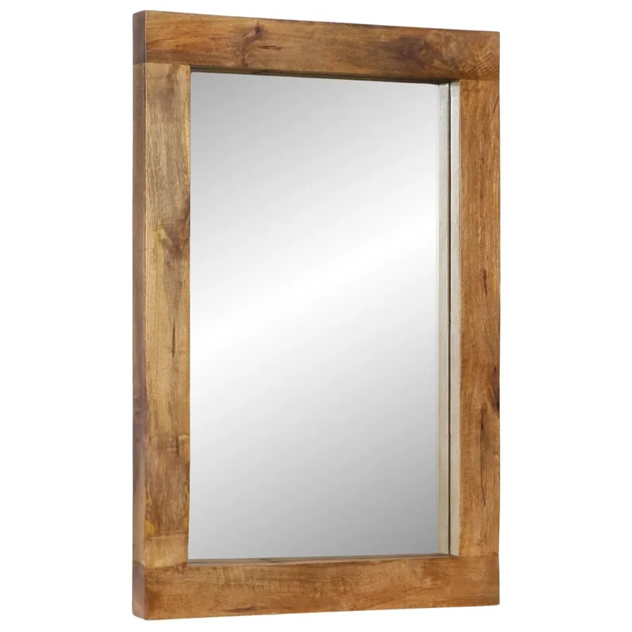 Miroir 70x50 cm bois de manguier massif et verre - 2