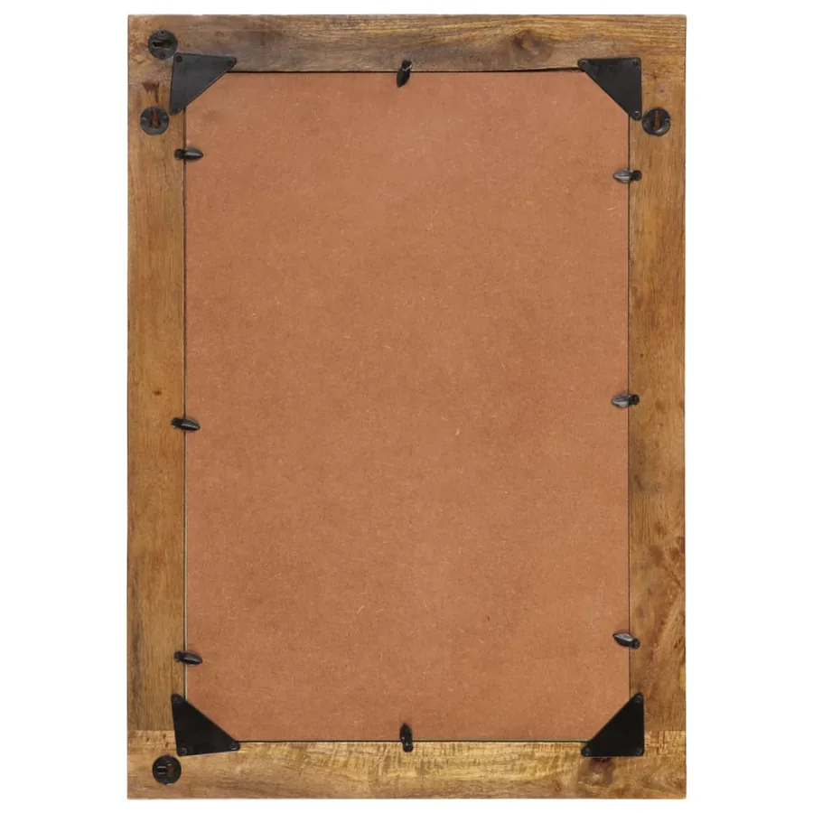 Miroir 70x50 cm bois de manguier massif et verre - 5