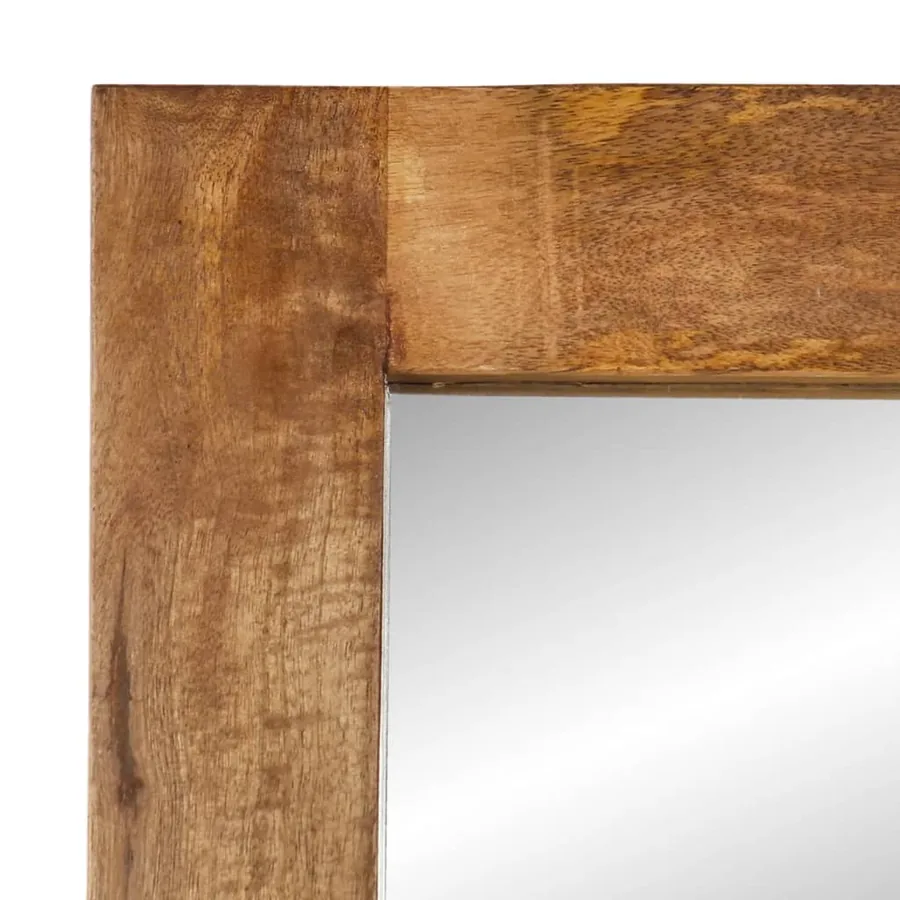 Miroir 70x50 cm bois de manguier massif et verre - 6