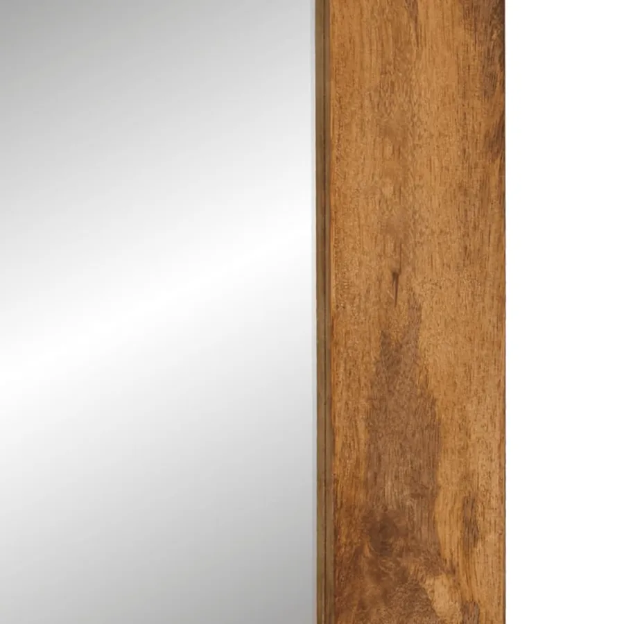 Miroir 70x50 cm bois de manguier massif et verre - 7