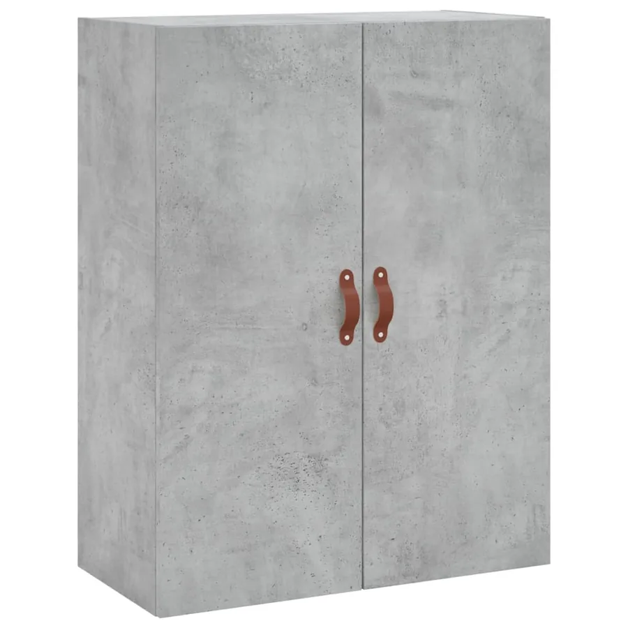 Buffet haut Gris béton 69,5x34x180 cm Bois d'ingénierie - 5