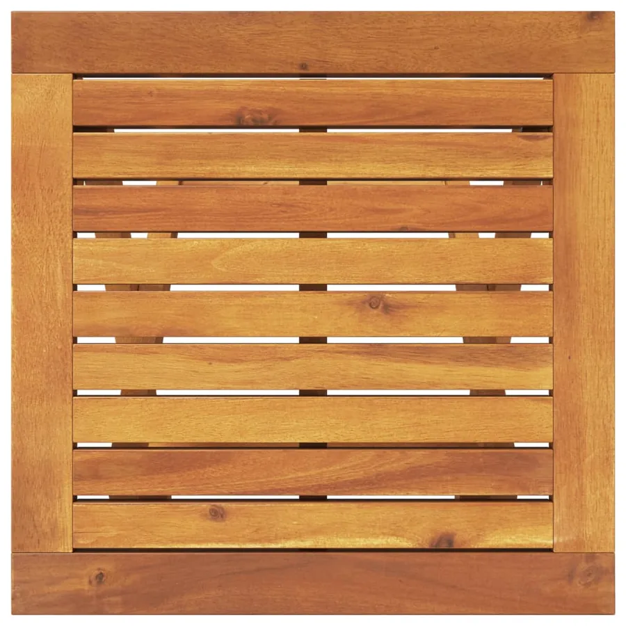 Chaise longue avec table Résine tressée et bois massif d'acacia - 15